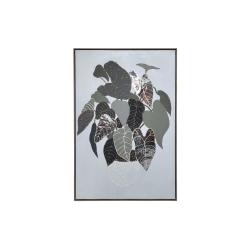 Tableau Feuilles Texture et Miroir