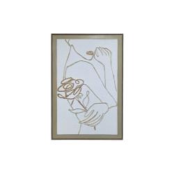 Tableau Texture Femme a la Rose