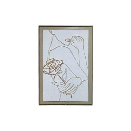 Tableau Texture Femme a la Rose