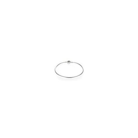 Bracelet JONC Lisse Fermoir Rond Couleur ARGENT PANDORA MOMENTS Taille 21