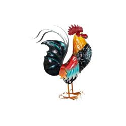 Statuette Coq XL en métal coloré