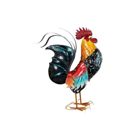 Statuette Coq XL en métal coloré