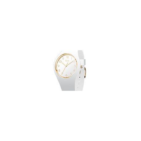Montre Femme ICE WATCH, ICE Glam Blanche et Dore Taille S