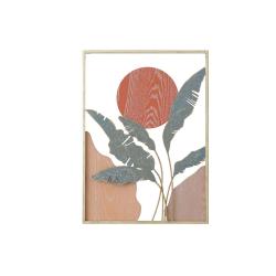 Tableau découpé en métal et bois