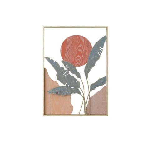 Tableau découpé en métal et bois