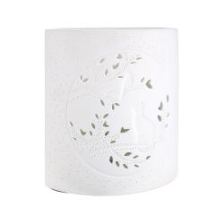 Lampe d'ambiance Oiseaux et Chat en porcelaine