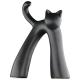 Statuette chat wavy noir ou or