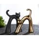 Statuette chat wavy noir ou or