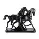 Statuette Chevaux Luna et Casanova en résine noir