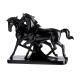 Statuette Chevaux Luna et Casanova en résine noir