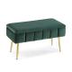 Banc de lit Topaze en velours vert