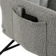 Rocking chair avec accoudoirs gris