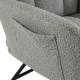 Rocking chair avec accoudoirs gris