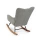 Rocking chair avec accoudoirs gris