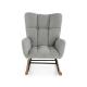 Rocking chair avec accoudoirs gris