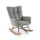 Rocking chair avec accoudoirs gris