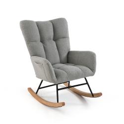 Rocking chair avec accoudoirs gris