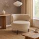 Fauteuil Erie en laine beige