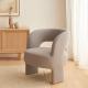 Fauteuil Nasser en laine bouclette gris