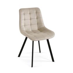 Chaise Rhodes en velours beige