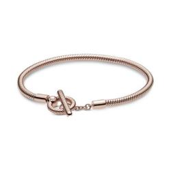 Pandora — Bracelet Maille Serpent Fermoir Lasso en T Pandora Moments