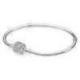 Pandora — Bracelet Maille Serpent Fermoir Pavé Scintillant Pandora Moments — T.18