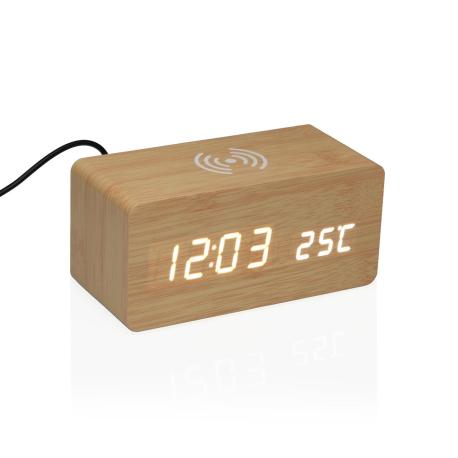 Horloge rectangulaire avec station de charge
