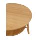Table basse ronde en bambou naturel
