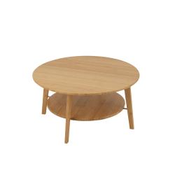 Table basse ronde en bambou naturel
