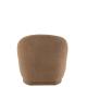 Fauteuil Teddy en velours Brun
