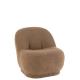 Fauteuil Teddy en velours Brun