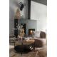 Fauteuil Teddy en velours Brun