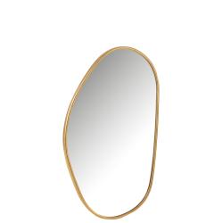 Miroir abstrait en métal doré