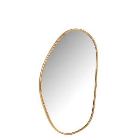Miroir abstrait en métal doré