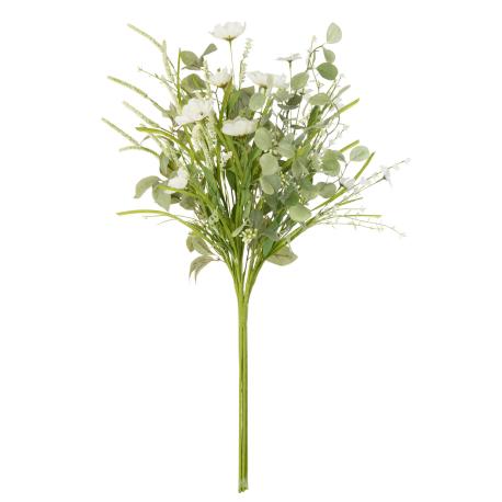 Bouquet champêtre de fleurs blanches artificielle