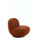 Fauteuil Lounge en mousseline orangé