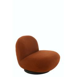 Fauteuil Lounge en mousseline orangé