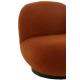 Fauteuil Lounge en mousseline orangé