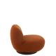 Fauteuil Lounge en mousseline orangé