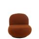 Fauteuil Lounge en mousseline orangé