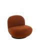 Fauteuil Lounge en mousseline orangé