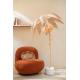 Fauteuil Lounge en mousseline orangé