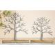 Arbre de vie en aluminium sur bois de manguier