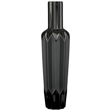 Vase  forme bouteille Pantheon en céramique noir