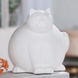 Statuette Chat Molli en céramique