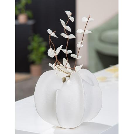 Vase organique Coquille en céramique blanc