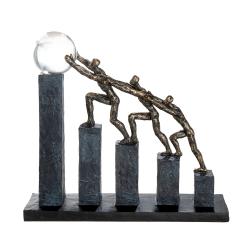 Sculpture Teamwork en résine