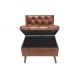 Fauteuil coffre en simili cuir Navajo