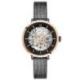 Montre Femme PIERRE LANNIER, Automatique Acier Rosé Milanais Noir