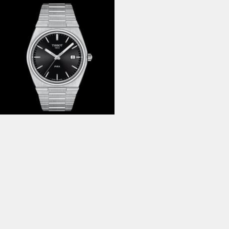 Montre Homme PRX Bracelet Acier Fond Noir TISSOT